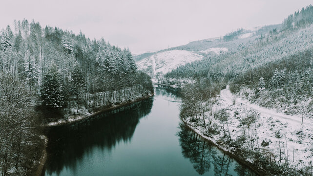 Aggertalsperre in Oberbergisches Land, NRW, Germany