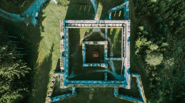Fort Claudia seen from above in Reutte, Tyrol, Austria