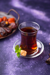 Turkish tea with dried fruits