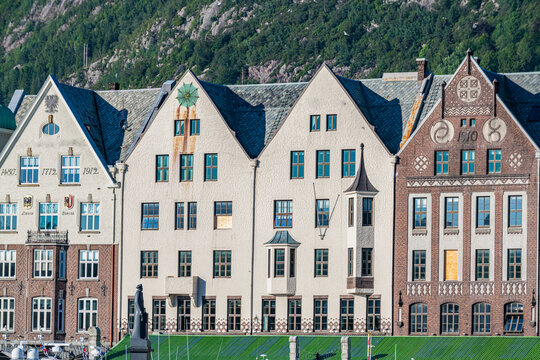 Norway, Bergen, Hanseatic townhouses of Bryggen