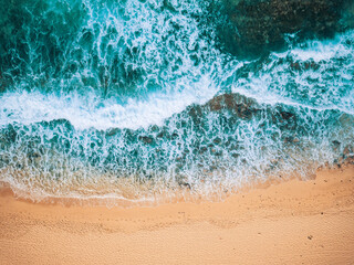 Aerial view of beach in Fuerteventura