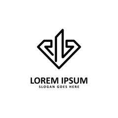 Abstract letter w logo design template isolated on white background