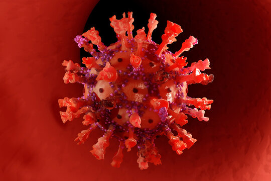 3D illustration of Coronavirus
