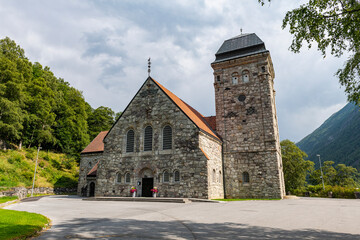Norway, Telemark, Rjukan, Rjukan church of Unesco world heritage Industrial site Rjukan Notodden