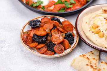 Tsimes, traditional Jewish food from carrot