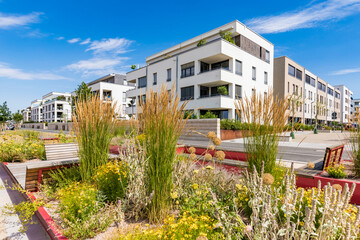 Passive house development area, Bahnstadt, Heidelberg, Germany