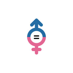 Gender Equality Icon, Sex Vector Symbol, Female and Male Sign