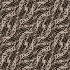 Seamless tan neutral colored denim pattern design for print. High quality illustration. Faded grungy dyed western wear style print. Brown or sepia faded pattern swatch. Worn apparel textile design.