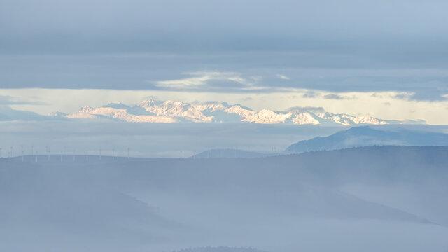 Mountainous terrain in Madrid, Spain