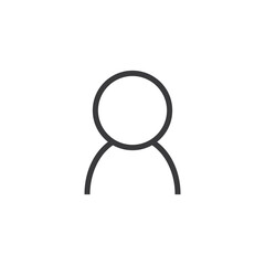 User icon. Human person symbol. Avatar login sign.