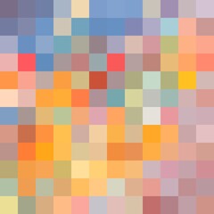 Colorful seamless pattern with mosaic from square elements. Patchwork design.