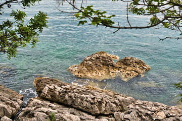 stones in salty water