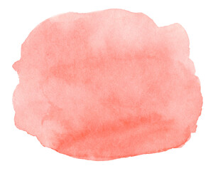 Abstract light red watercolor brush stroke with stains