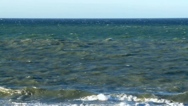 Hurricane Berit hitting the island of Gotland with big waves and strong winds