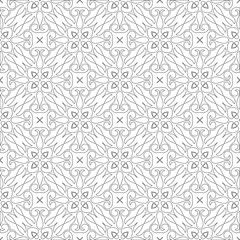 Poster  vector pattern with triangular elements. Geometric ornament for wallpapers and backgrounds. Black and white pattern.  © t2k4