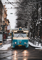 tram in the city Gothenburg - obrazy, fototapety, plakaty