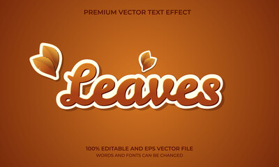 Editable text effect - Leaves