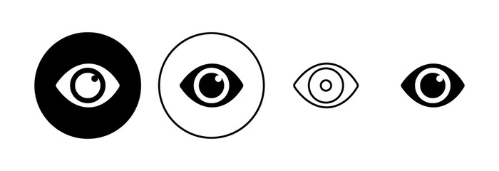 Eye icon set. Eye vector icon. Look and Vision icon.