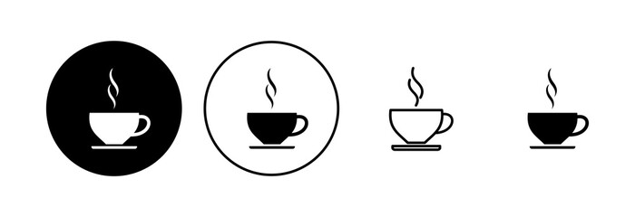 Coffee cup icon set. cup a coffee icon vector.