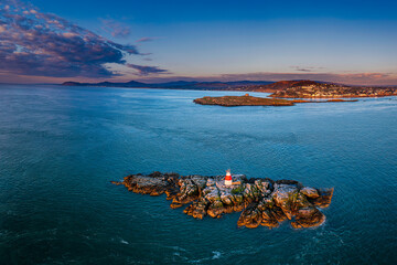 Aerial view of Dalkey Island. Sunset Vico Bathing Place, 
This pool is situated at the outdoor Vico...