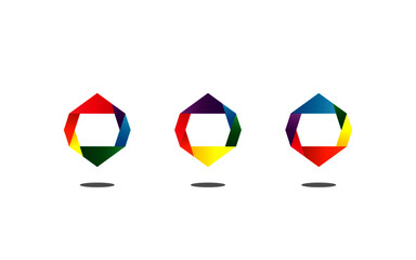 Colorful logo design set. Concept vector.