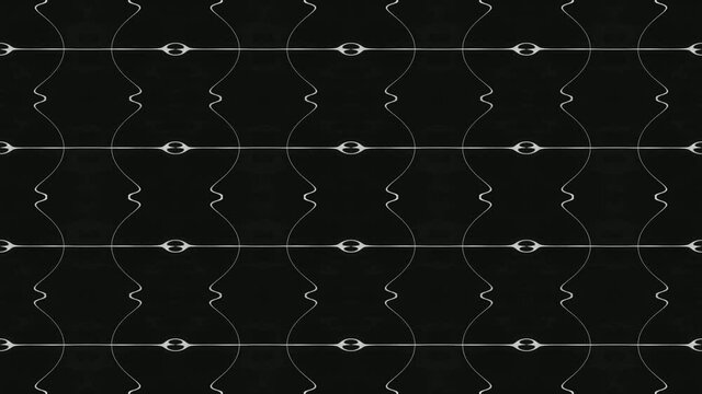 black and white pattern with elements design background