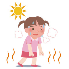 熱中症になってしまった女の子