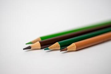 Green and Brown Pencils