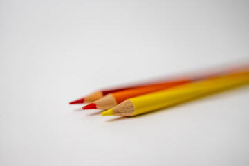 Red, Orange, and Yellow Colored Pencils