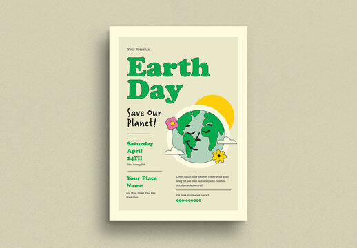 Earth Day Event Flyer Layout