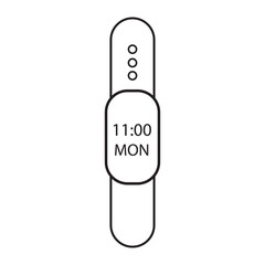 icon symbol on wrist watch for mobile app on a white vector background