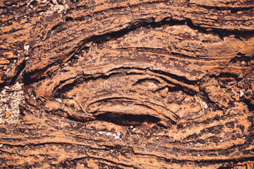 Fototapeta premium Close up detail of volcanic lava rock basalt found in the desert