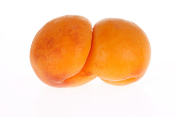 Yellow apricot on a white background