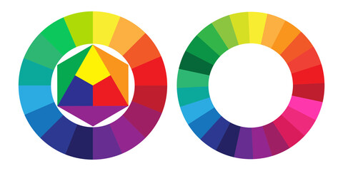 set colors spectrum. Rainbow gradient set. Color pattern. Vector illustration. Stock image.