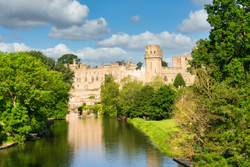 Warwick castle on sunny summer day. England