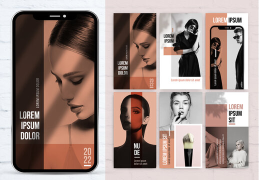 Duotone Style Social Media Post Set