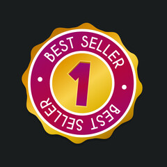 Best Seller Badge Icon Seal. Illustration Vector Stamp Design. Vintage Retro Style Insignia.