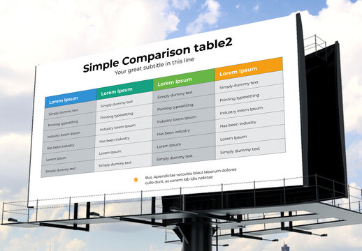 Simple Comparison Table
