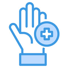 Hand Washing blue outline icon