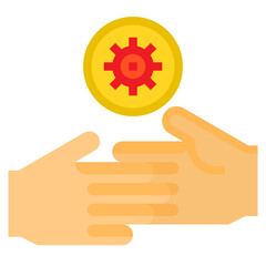 Hand flat icon