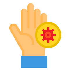 Hand flat icon