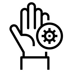 Hand outline icon