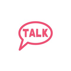 Talking logotype concept vector, talk logo design