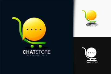 Chat store logo design with gradient