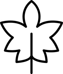 leaf minimal line icon