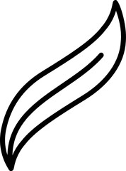 leaf minimal line icon