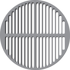 Round steel grill grate