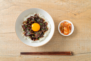 Rice with Soy-Flavoured Pork or Japanese Pork Donburi