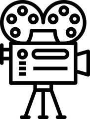 movie camera minimal line icon