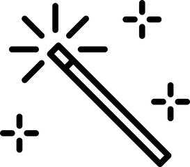 magic wand minimal line icon